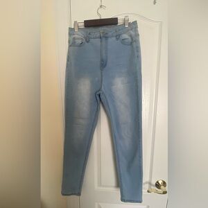 SHEIN Sky Blue Denim Pants